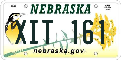 NE license plate XIT161