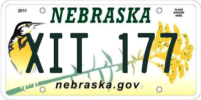 NE license plate XIT177