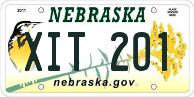 NE license plate XIT201
