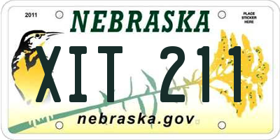 NE license plate XIT211