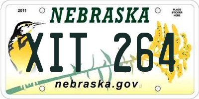 NE license plate XIT264