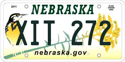 NE license plate XIT272