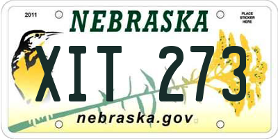 NE license plate XIT273