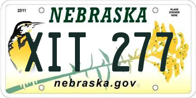 NE license plate XIT277