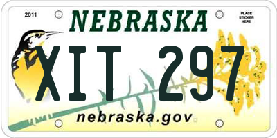 NE license plate XIT297