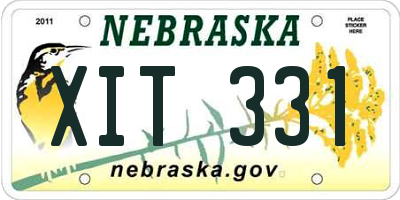 NE license plate XIT331