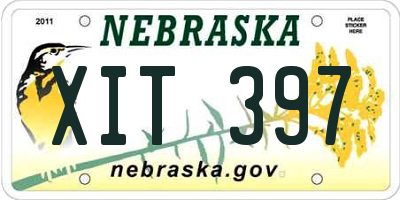 NE license plate XIT397