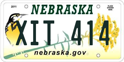 NE license plate XIT414