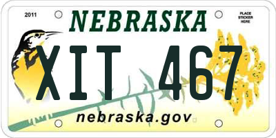 NE license plate XIT467