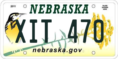 NE license plate XIT470
