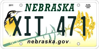NE license plate XIT471