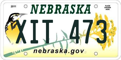 NE license plate XIT473