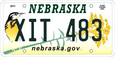 NE license plate XIT483