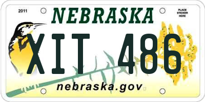 NE license plate XIT486