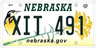 NE license plate XIT491