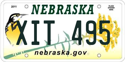 NE license plate XIT495