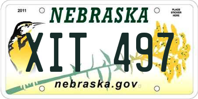NE license plate XIT497