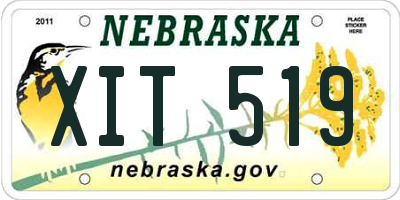NE license plate XIT519