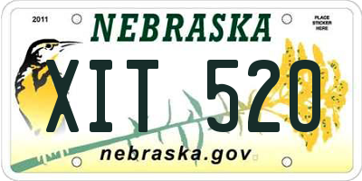 NE license plate XIT520