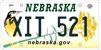 NE license plate XIT521