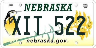 NE license plate XIT522