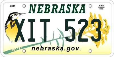 NE license plate XIT523