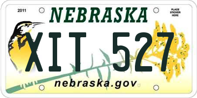 NE license plate XIT527