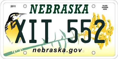 NE license plate XIT552
