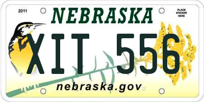 NE license plate XIT556