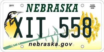 NE license plate XIT558