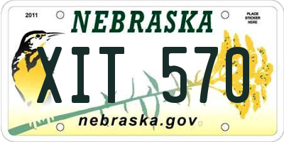 NE license plate XIT570