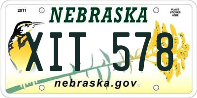 NE license plate XIT578