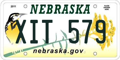 NE license plate XIT579