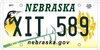 NE license plate XIT589