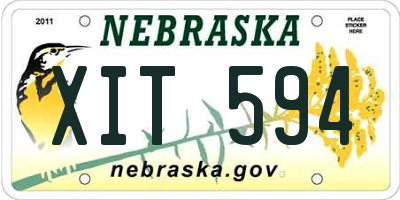NE license plate XIT594