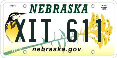 NE license plate XIT611