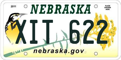 NE license plate XIT622