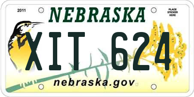 NE license plate XIT624
