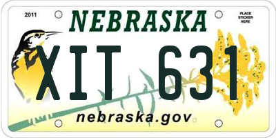 NE license plate XIT631