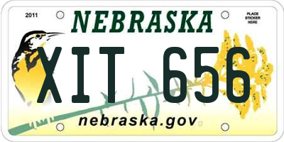 NE license plate XIT656