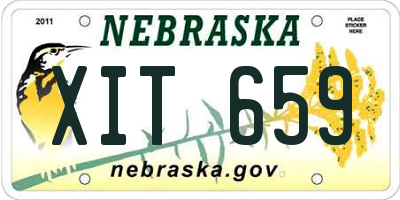 NE license plate XIT659