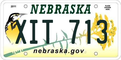 NE license plate XIT713