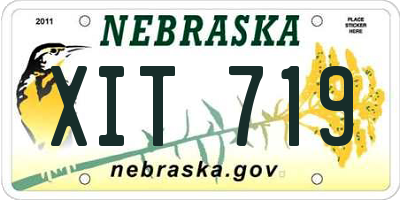 NE license plate XIT719