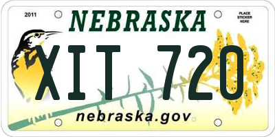 NE license plate XIT720