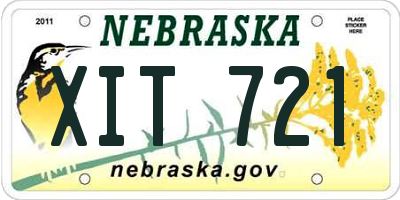 NE license plate XIT721