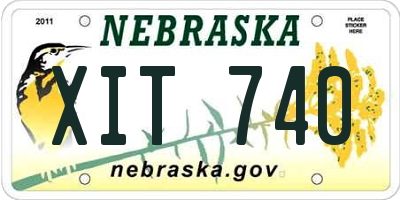 NE license plate XIT740