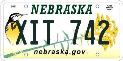 NE license plate XIT742