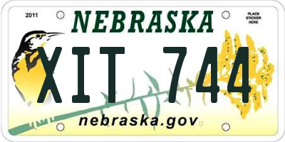 NE license plate XIT744