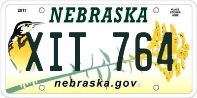 NE license plate XIT764