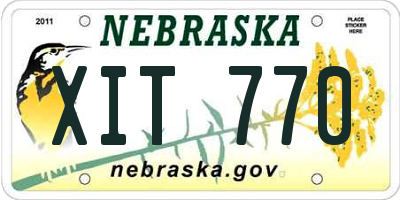 NE license plate XIT770